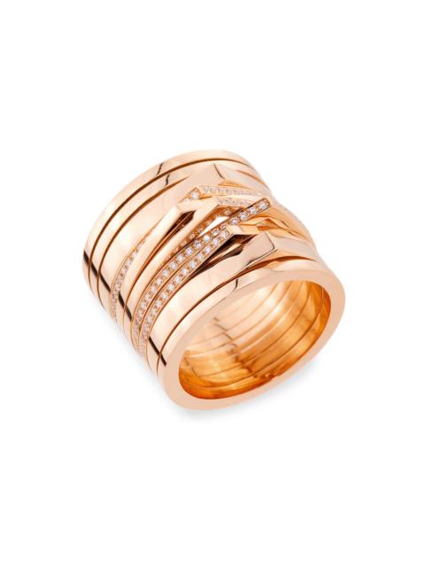 REPOSSI Women's Antifer 10 Years 18K Rose Gold & 0.35 TCW Diamond Ring - Rose Gold
