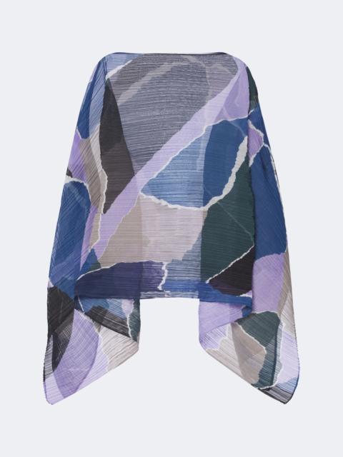 Pleats Please Issey Miyake Surprise! Madame-T pleated printed stole
