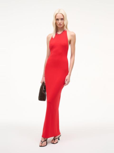 STAUD STAUD REINA DRESS RED ROSE