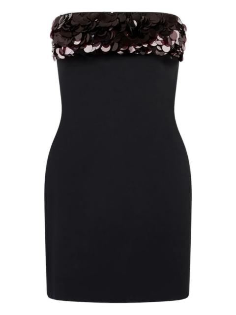 David Koma sequin-embellished strapless mini dress