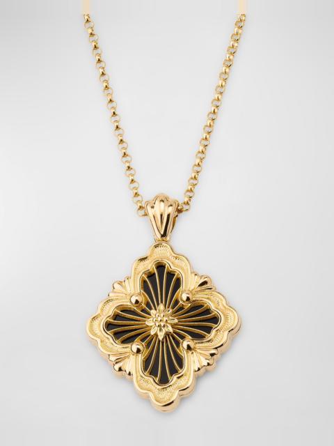 Buccellati Opera Tulle 18K Yellow Gold Pendant Necklace with Onyx, Large