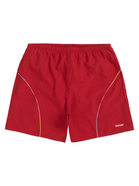 Supreme Supreme Gradient Piping Water Short Red