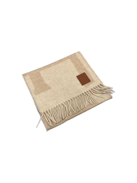 Loewe fringed logo scarf