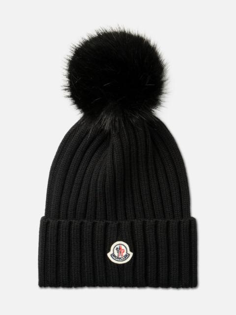 Moncler WOOL BEANIE WITH POM POM