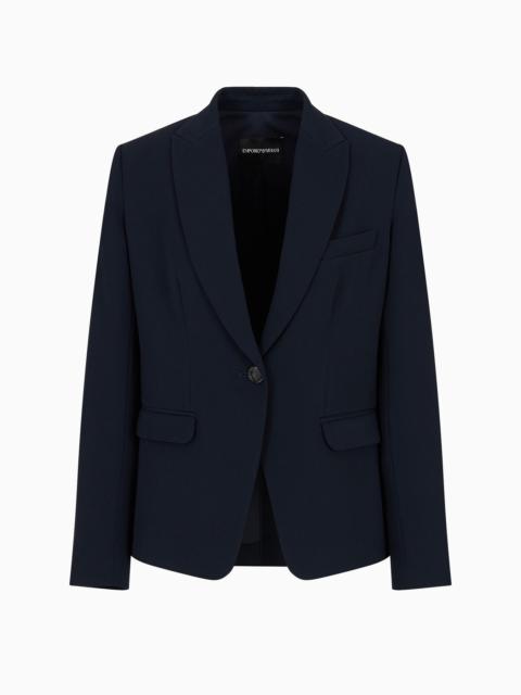 EMPORIO ARMANI ASV single-breasted jacket in recycled techno crêpe
