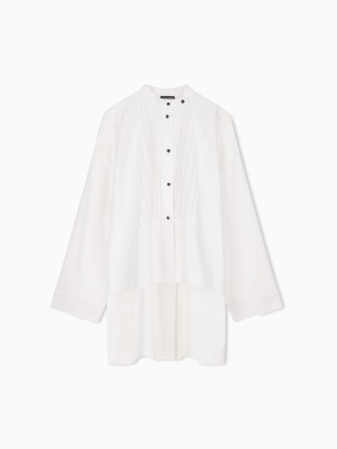 EMPORIO ARMANI COTTON SHIRT WITH BIB FRONT