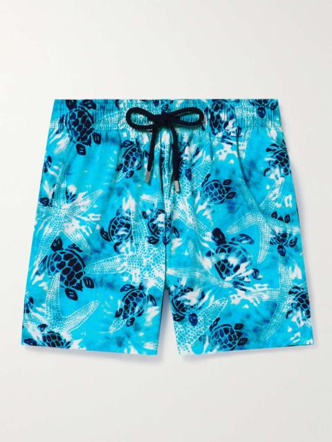 Moorise Slim-Fit Mid-Length Printed Swim Shorts