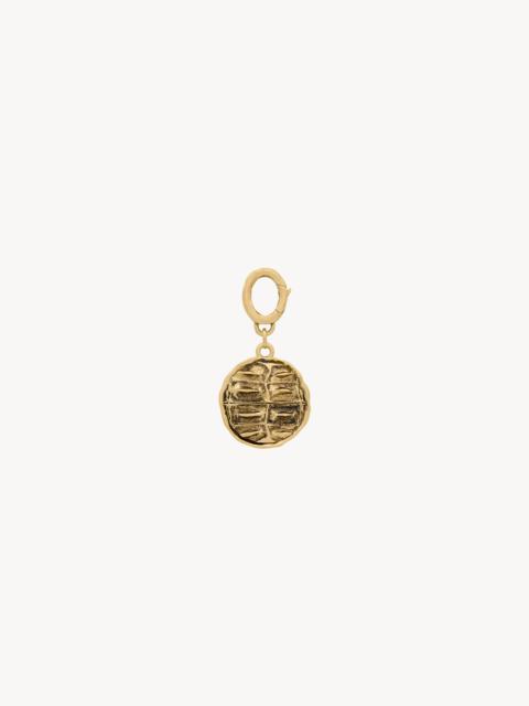 SAINT LAURENT CROCODILE CHARM IN METAL