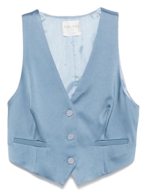 forte_forte button-fastening sleeveless vest