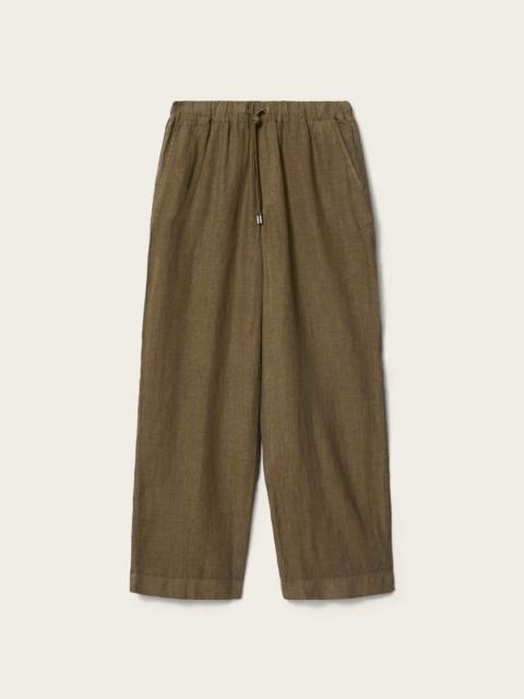 ALLSAINTS SHARP STRAIGHT LEG LINEN PANTS