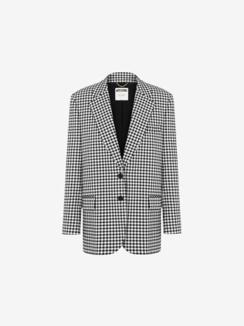 COTTON AND NYLON GINGHAM JACKET