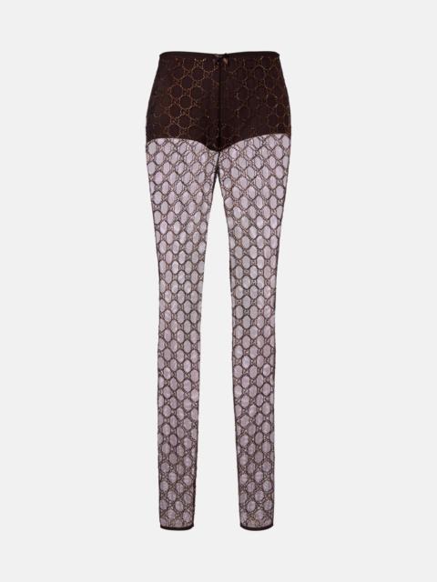 GUCCI GG Crystal tulle leggings