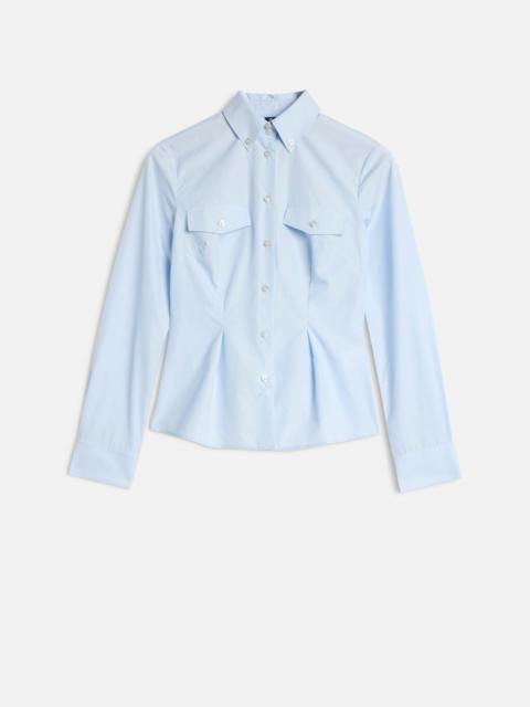 7 For All Mankind SLANT MILITARY SHIRT in Poplin Light Blue
