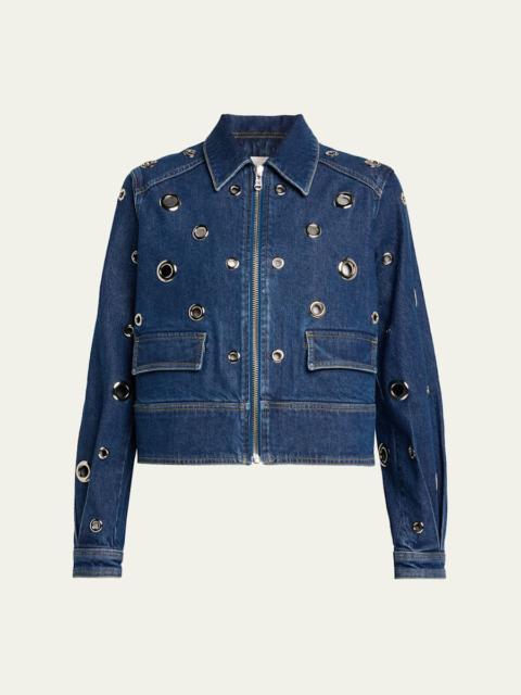 Cinq à Sept Harriet Embellished Denim Jacket