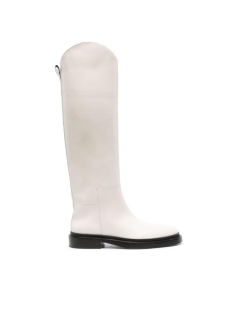 Jil Sander leather knee-high riding boots