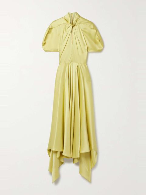 + NET SUSTAIN asymmetric draped satin dress