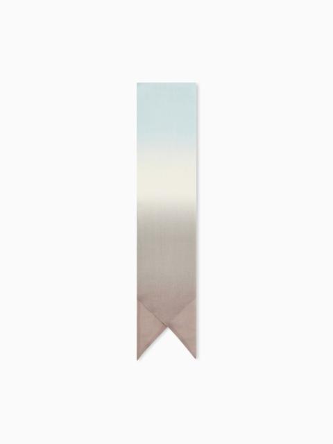 GIORGIO ARMANI GIORGIO ARMANI X KITH DÉGRADÉ CASHMERE, WOOL AND SILK SCARF