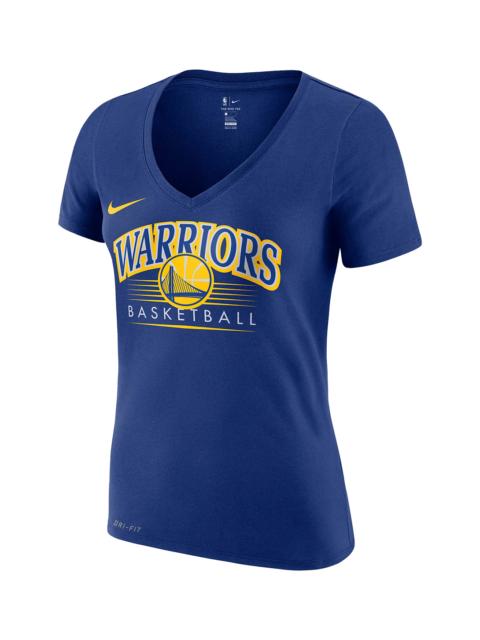 Nike WoNBA Golden State Warriors V-Neck Tee "Blue" AQ5919 495