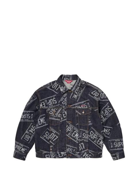 Supreme License Plate denim jacket