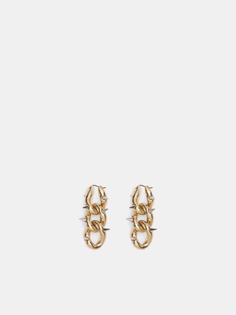 Gold Copper Chunky Chain Earrings