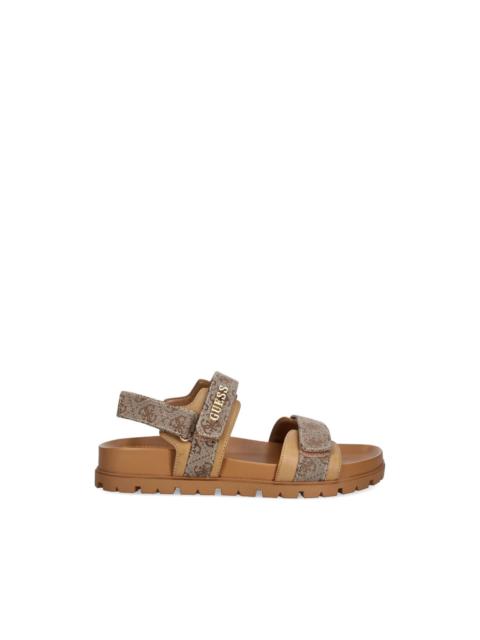 GUESS USA Floriz2 monogram-strap sandals