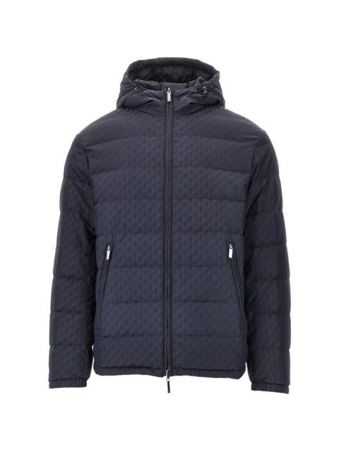 EMPORIO ARMANI logo-print hooded padded jacket