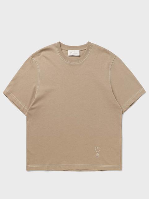 AMI Paris SHORT SLEEVES BOXY FIT TEESHIRT WITH TOPSTITCHED AMI DE COEUR