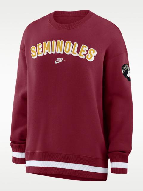 Nike Florida State Legacy Phoenix Women's Nike College Oversized Pullover Crew