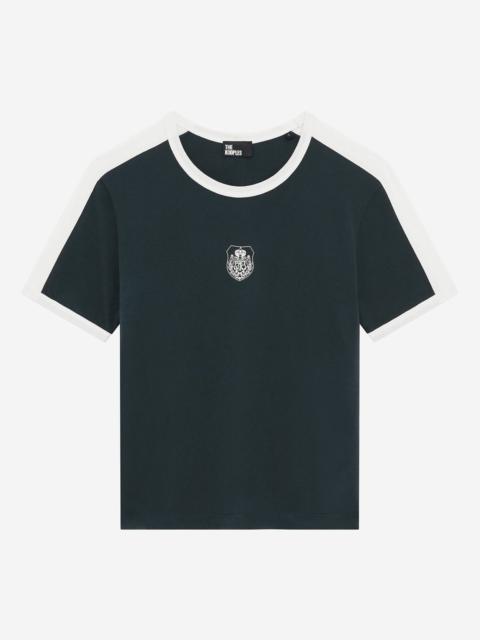 The Kooples T-SHIRT WITH DARK GREEN COAT OF ARMS