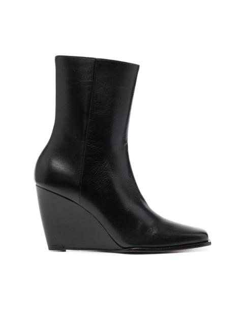 WANDLER square-toe 90mm ankle boots