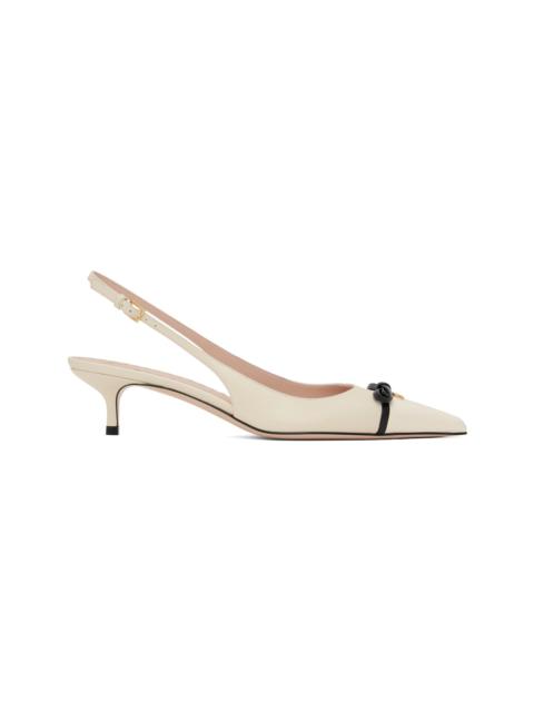 Valentino Off-White Sling Back Bepointy Heels