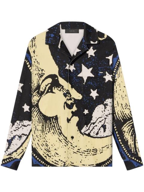 AMIRI moon-print organic cotton shirt