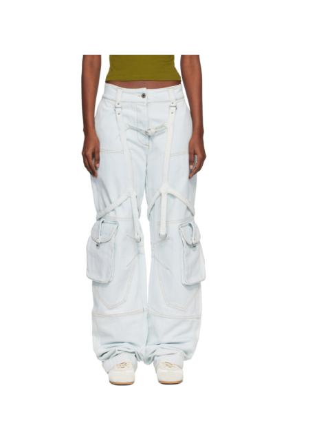 Off-White Blue Cargo Denim Jeans
