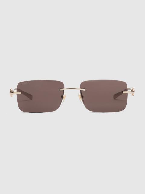 Rectangular frame sunglasses