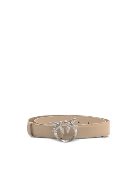 PINKO bird-buckle leather belt