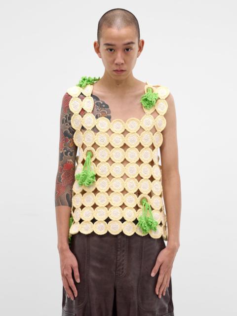 doublet White Circle Root Knit Tank