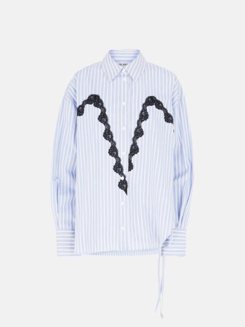THE ATTICO WHITE AND NAVY BLUE SHIRT