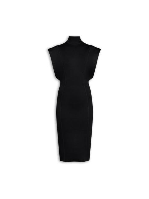 Alaïa SILK KNIT CINCHED LONG DRESS