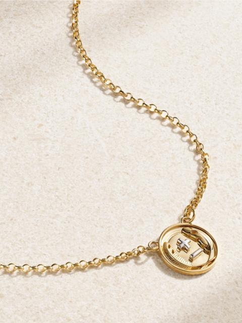FOUNDRAE Vivacity Stationary 18-karat Yellow And White Gold Necklace