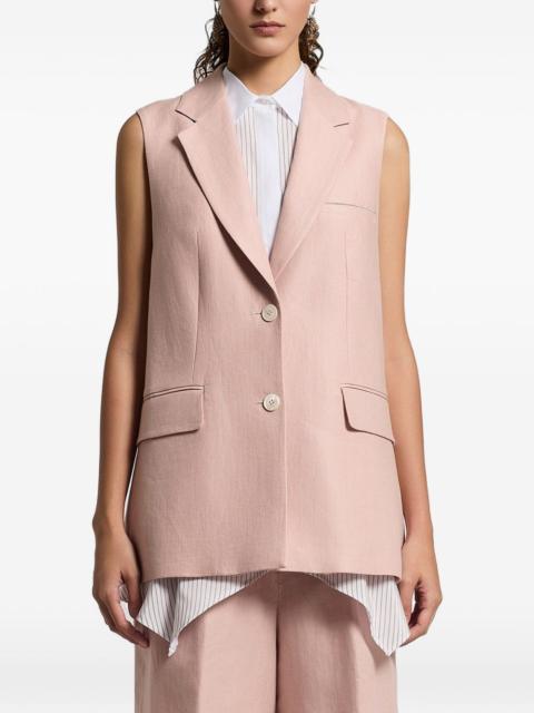 PESERICO buttoned sleeveless jacket