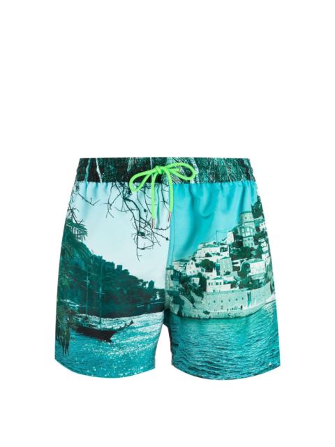 Paul Smith graphic-print swim shorts