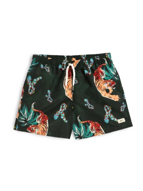 Bather Forest Tiger Print Swim Trunk