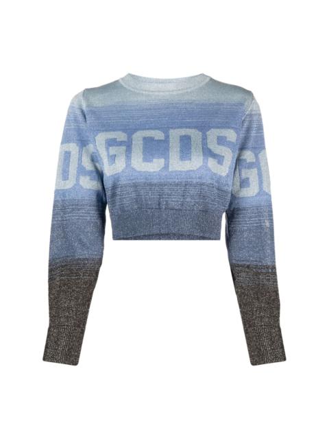 GCDS intarsia-knit logo cropped jumper