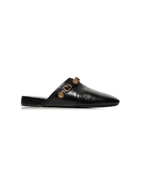 BALENCIAGA Cosy Cagole Leather Slides black