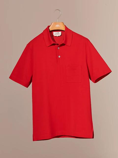 Hermès H embroidered buttoned polo shirt