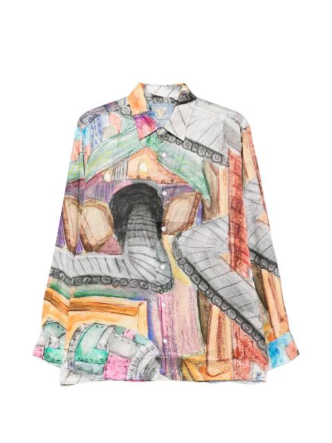 KidSuper patterned button-up shirt