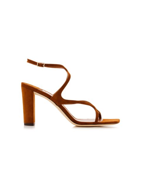 JIMMY CHOO Azie Suede Sandals tan