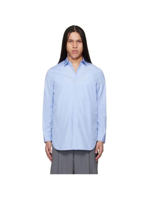 Jil Sander Blue Open Back Shirt