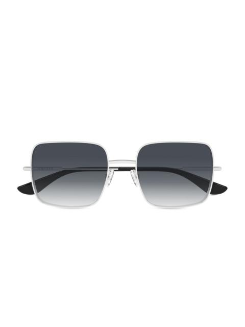 Alexander McQueen Women's Metal T-Bar 55MM Square Sunglasses - Silver Grey