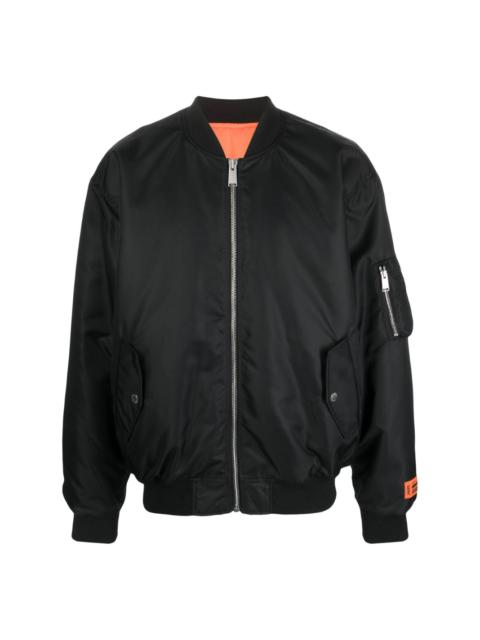 Heron Preston padlock-patch bomber jacket